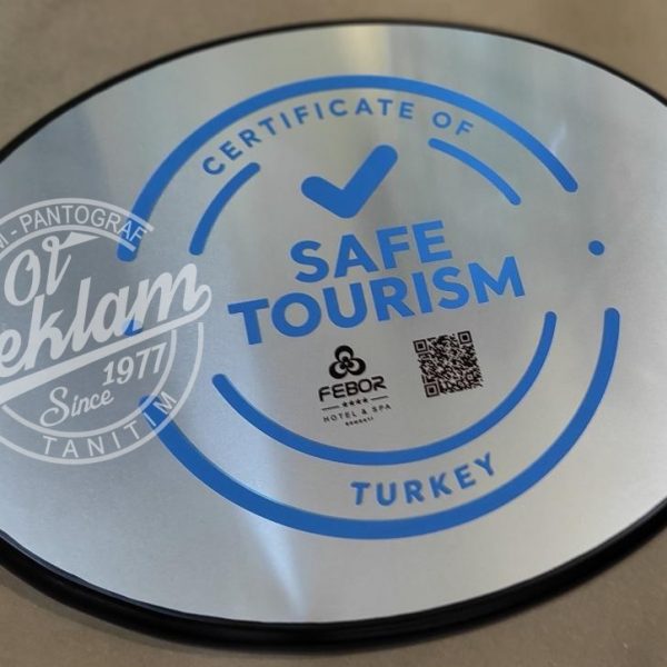 Certificate of Safe Tourism Turkey - Türkiye Güvenli Turizm Tabelası